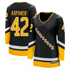 Women's Kasperi Kapanen Pittsburgh Penguins Fanatics Branded Premier Black 2021/22 Alternate Breakaway Player Jersey