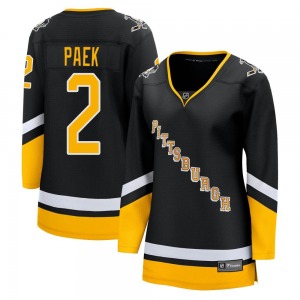 Women's Jim Paek Pittsburgh Penguins Fanatics Branded Premier Black 2021/22 Alternate Breakaway Player Jersey