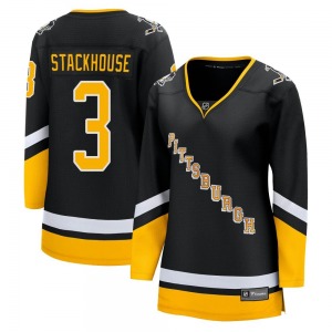 Women's Ron Stackhouse Pittsburgh Penguins Fanatics Branded Premier Black 2021/22 Alternate Breakaway Player Jersey