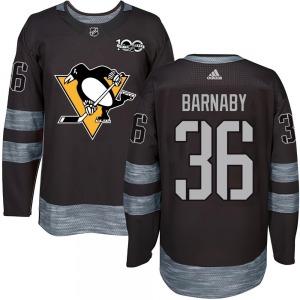 Youth Matthew Barnaby Pittsburgh Penguins Authentic Black 1917-2017 100th Anniversary Jersey