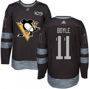 Youth Brian Boyle Pittsburgh Penguins Authentic Black 1917-2017 100th Anniversary Jersey