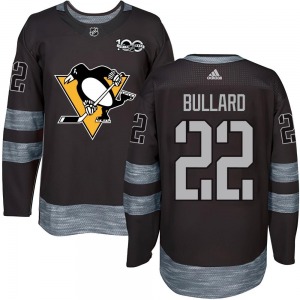 Youth Mike Bullard Pittsburgh Penguins Authentic Black 1917-2017 100th Anniversary Jersey