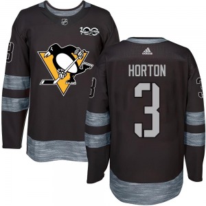 Youth Tim Horton Pittsburgh Penguins Authentic Black 1917-2017 100th Anniversary Jersey