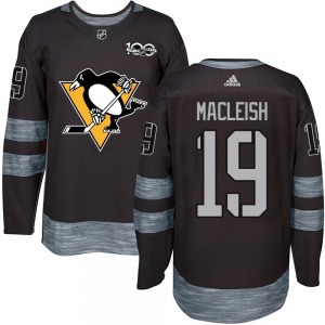 Youth Rick Macleish Pittsburgh Penguins Authentic Black 1917-2017 100th Anniversary Jersey