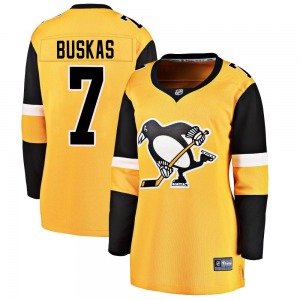 Women's Rod Buskas Pittsburgh Penguins Fanatics Branded Breakaway Gold Alternate Jersey