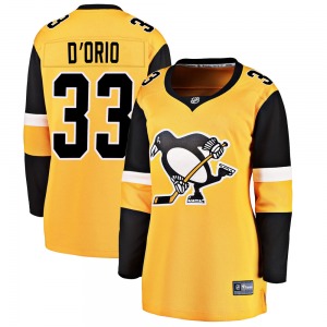 Women's Alex D'Orio Pittsburgh Penguins Fanatics Branded Breakaway Gold Alternate Jersey