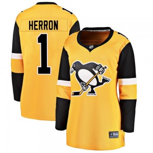 Women's Denis Herron Pittsburgh Penguins Fanatics Branded Breakaway Gold Alternate Jersey