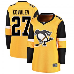 Women's Alex Kovalev Pittsburgh Penguins Fanatics Branded Breakaway Gold Alternate Jersey