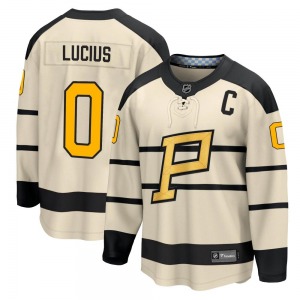 Cruz Lucius Pittsburgh Penguins Fanatics Branded Breakaway Cream 2023 Winter Classic Jersey