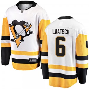 Youth Daniel Laatsch Pittsburgh Penguins Fanatics Branded Breakaway White Away Jersey