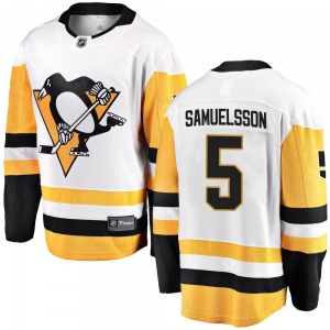 Youth Ulf Samuelsson Pittsburgh Penguins Fanatics Branded Breakaway White Away Jersey