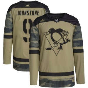 Youth Marc Johnstone Pittsburgh Penguins Adidas Authentic Camo Military Appreciation Practice Jersey