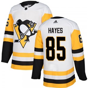 Youth Avery Hayes Pittsburgh Penguins Adidas Authentic White Away Jersey