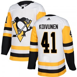 Youth Ville Koivunen Pittsburgh Penguins Adidas Authentic White Away Jersey