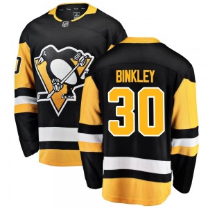 Les Binkley Pittsburgh Penguins Fanatics Branded Breakaway Black Home Jersey
