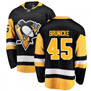 Harrison Brunicke Pittsburgh Penguins Fanatics Branded Breakaway Black Home Jersey