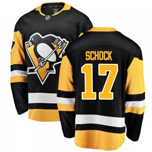 Ron Schock Pittsburgh Penguins Fanatics Branded Breakaway Black Home Jersey