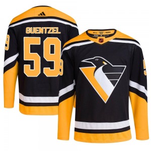 Youth Jake Guentzel Pittsburgh Penguins Adidas Authentic Black Reverse Retro 2.0 Jersey