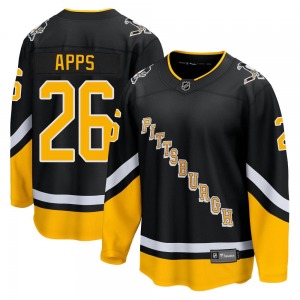 Syl Apps Pittsburgh Penguins Fanatics Branded Premier Black 2021/22 Alternate Breakaway Player Jersey