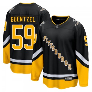 Jake Guentzel Pittsburgh Penguins Fanatics Branded Premier Black 2021/22 Alternate Breakaway Player Jersey