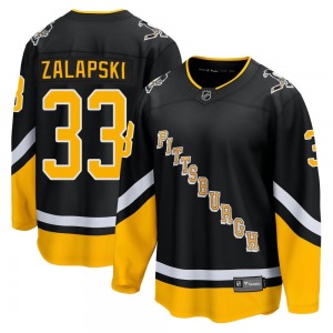 Zarley Zalapski Pittsburgh Penguins Fanatics Branded Premier Black 2021/22 Alternate Breakaway Player Jersey