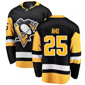 Youth Sebastian Aho Pittsburgh Penguins Fanatics Branded Breakaway Black Home Jersey