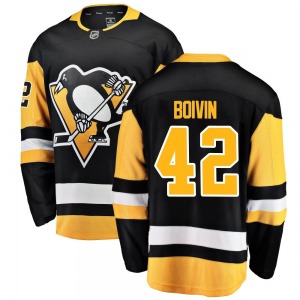 Youth Leo Boivin Pittsburgh Penguins Fanatics Branded Breakaway Black Home Jersey