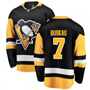 Youth Rod Buskas Pittsburgh Penguins Fanatics Branded Breakaway Black Home Jersey