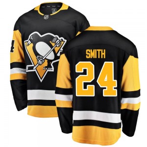 Youth Ty Smith Pittsburgh Penguins Fanatics Branded Breakaway Black Home Jersey