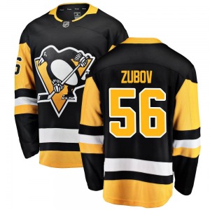 Youth Sergei Zubov Pittsburgh Penguins Fanatics Branded Breakaway Black Home Jersey