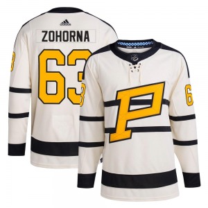 Youth Radim Zohorna Pittsburgh Penguins Adidas Authentic Cream 2023 Winter Classic Jersey