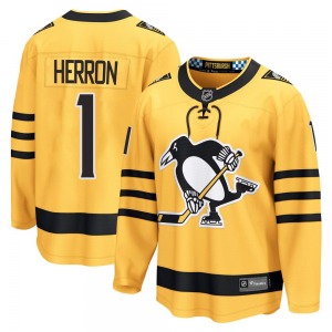 Denis Herron Pittsburgh Penguins Fanatics Breakaway Gold Alternate 2025 Jersey