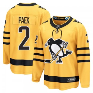Jim Paek Pittsburgh Penguins Fanatics Breakaway Gold Alternate 2025 Jersey