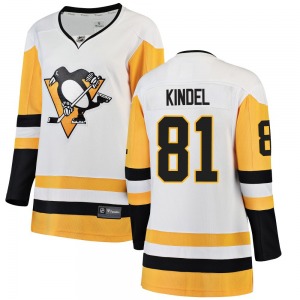 Women's Ben Kindel Pittsburgh Penguins Fanatics Branded Breakaway White Away Jersey