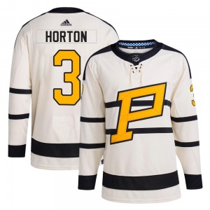 Tim Horton Pittsburgh Penguins Adidas Authentic Cream 2023 Winter Classic Jersey