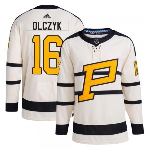 Ed Olczyk Pittsburgh Penguins Adidas Authentic Cream 2023 Winter Classic Jersey