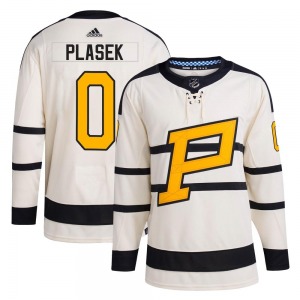 Karel Plasek Pittsburgh Penguins Adidas Authentic Cream 2023 Winter Classic Jersey