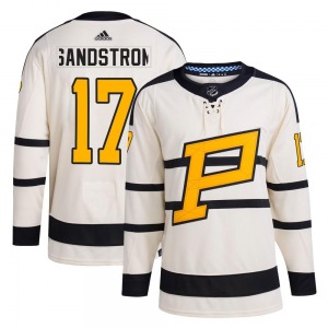 Tomas Sandstrom Pittsburgh Penguins Adidas Authentic Cream 2023 Winter Classic Jersey