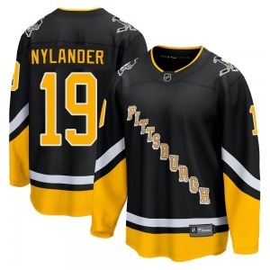 Youth Alex Nylander Pittsburgh Penguins Fanatics Branded Premier Black 2021/22 Alternate Breakaway Player Jersey