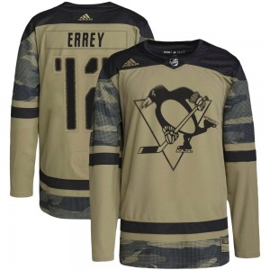 Bob Errey Pittsburgh Penguins Adidas Authentic Camo Military Appreciation Practice Jersey
