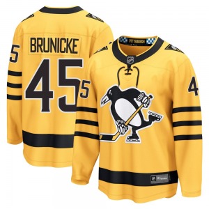 Youth Harrison Brunicke Pittsburgh Penguins Fanatics Breakaway Gold Alternate 2025 Jersey