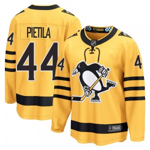 Youth Chase Pietila Pittsburgh Penguins Fanatics Breakaway Gold Alternate 2025 Jersey