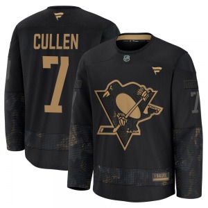 Youth Matt Cullen Pittsburgh Penguins Fanatics Premium Black 2024 Military Appreciation Practice Jersey