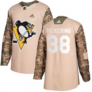 Youth Owen Pickering Pittsburgh Penguins Adidas Authentic Camo Veterans Day Practice Jersey