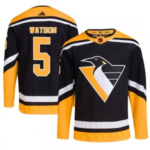 Bryan Watson Pittsburgh Penguins Adidas Authentic Black Reverse Retro 2.0 Jersey