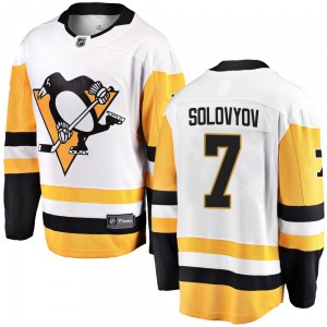 Ilya Solovyov Pittsburgh Penguins Fanatics Branded Breakaway White Away Jersey