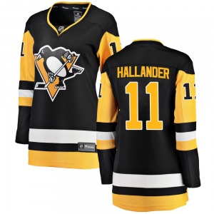 Women's Filip Hallander Pittsburgh Penguins Fanatics Branded Breakaway Black Home Jersey