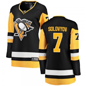 Women's Ilya Solovyov Pittsburgh Penguins Fanatics Branded Breakaway Black Home Jersey