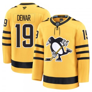 Youth Connor Dewar Pittsburgh Penguins Fanatics Premium Gold Alternate 2025 Jersey