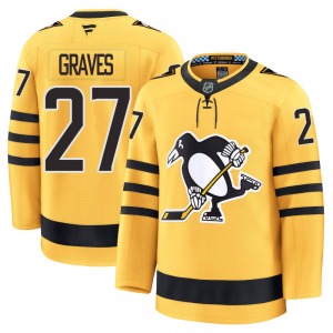 Youth Ryan Graves Pittsburgh Penguins Fanatics Premium Gold Alternate 2025 Jersey